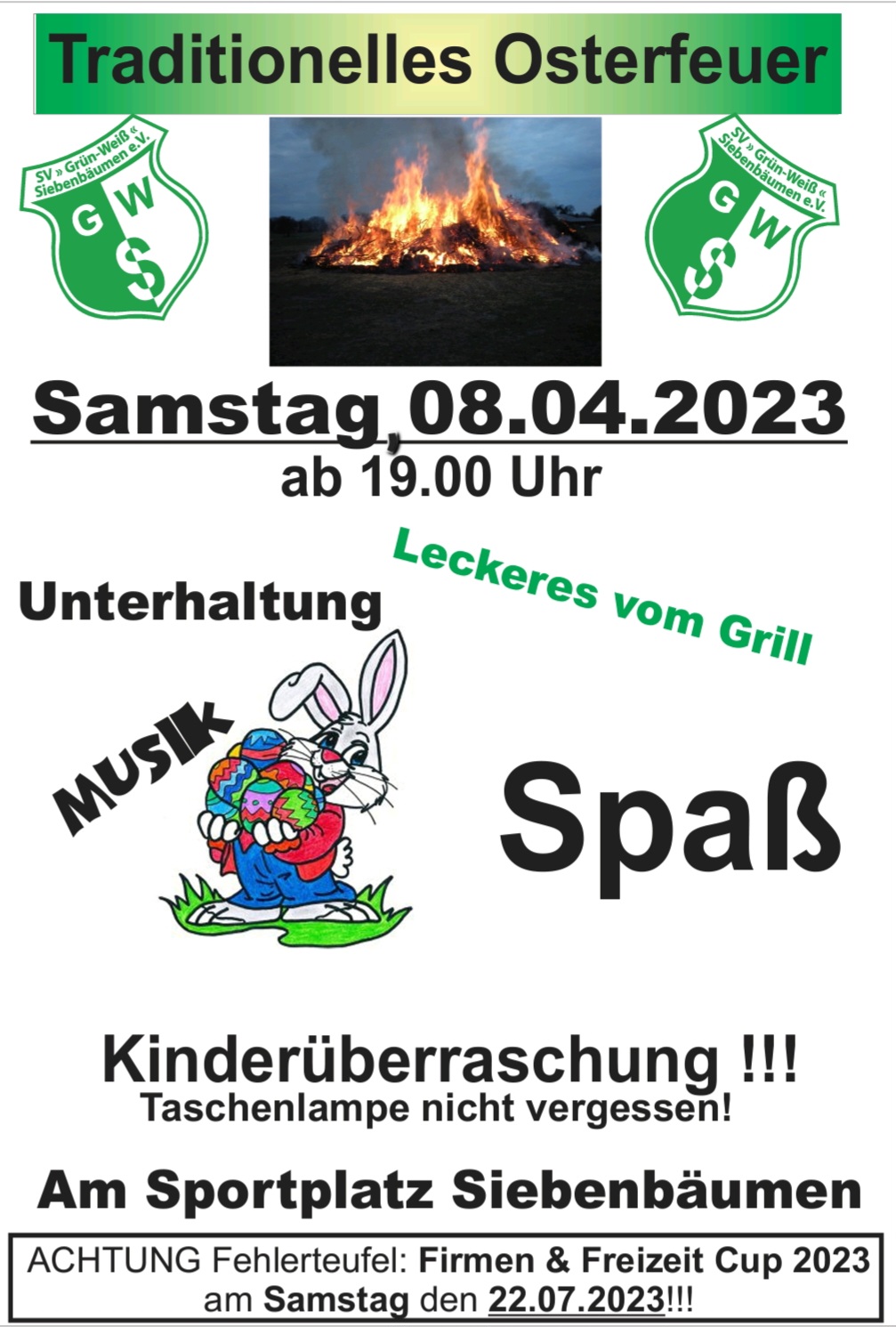 Osterfeuer am 08.04.2023